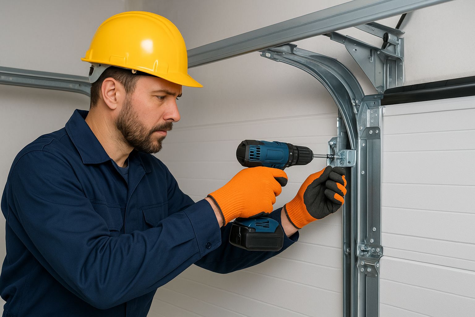 Fotokomórki bezpieczeństwa zamontowane po bokach bramy garażowej segmentowej