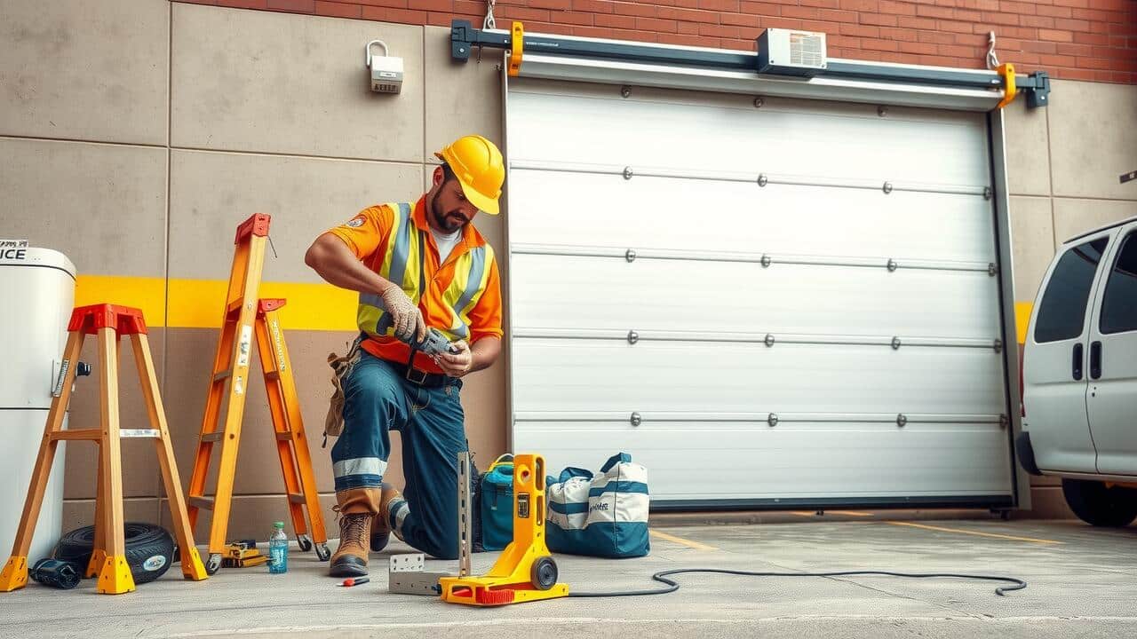 Oznaczenie CE i dane normy PN-EN 13241 na tabliczce znamionowej bramy garażowej
