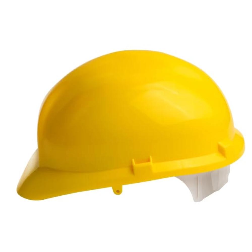 kask ochronny podczas testu uderzeniowego z opadającą masą testową